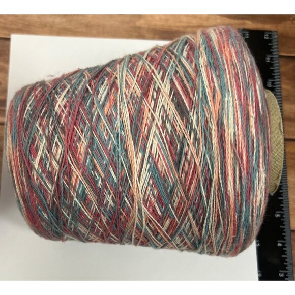 VINTAGE 1 (ONE) Cone of Astro-Dye Works Multi Chalktone 8/2 KP Cotton Yarn - Picture 7 of 9